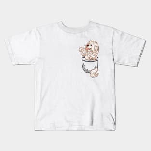 Pocket Cute Komondor Dog Kids T-Shirt